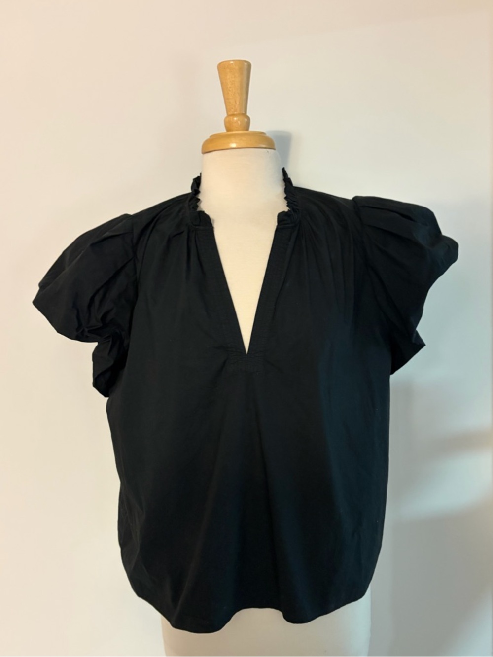 Ulla Johnson Black Puffy Sleeve Blouse - Picture 2 of 13